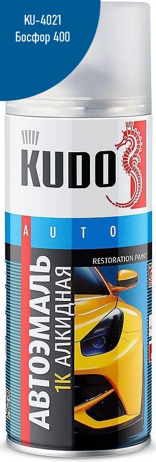 Изображение товара Краска-спрей 520 мл Kudo KU-4021 цвета Босфор 400 для автомобильных и декоративных покрытий