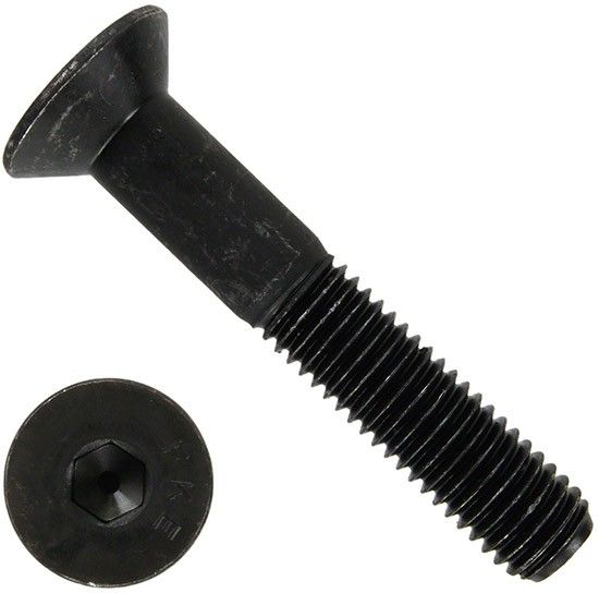 Винт дюймовый 3/8"-16 x 2 1/4 (57 мм) DIN 7991 UNC (ISO 10642), класс прочности 10.9 (Grade 8) - фото