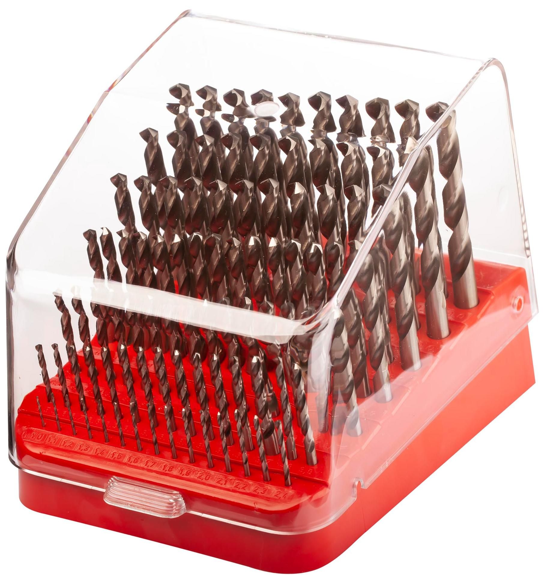 Набор сверл по металлу 1-10 мм HSS-G TiN 118° DIN 338 Pro H-Tools 214223THT, 91 шт - фото
