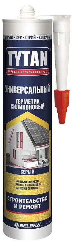 Изображение товара Герметик силиконовый универсальный TYTAN Professional 15405, 280 мл серый