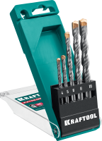 Набор сверл по бетону 4-5-6-8-10 мм трехгранный хвостовик Extreme Kraftool 29166-H5, 5 шт