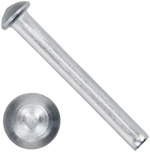 Заклепка с полукруглой головкой 2х14 DIN 660, алюминий - фото