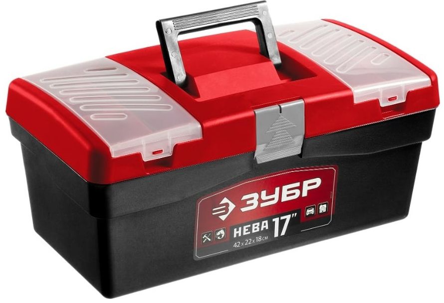 Ящик для инструментов пластиковый 17" 420х220х180 мм НЕВА-17 ЗУБР 38323-17 - фото