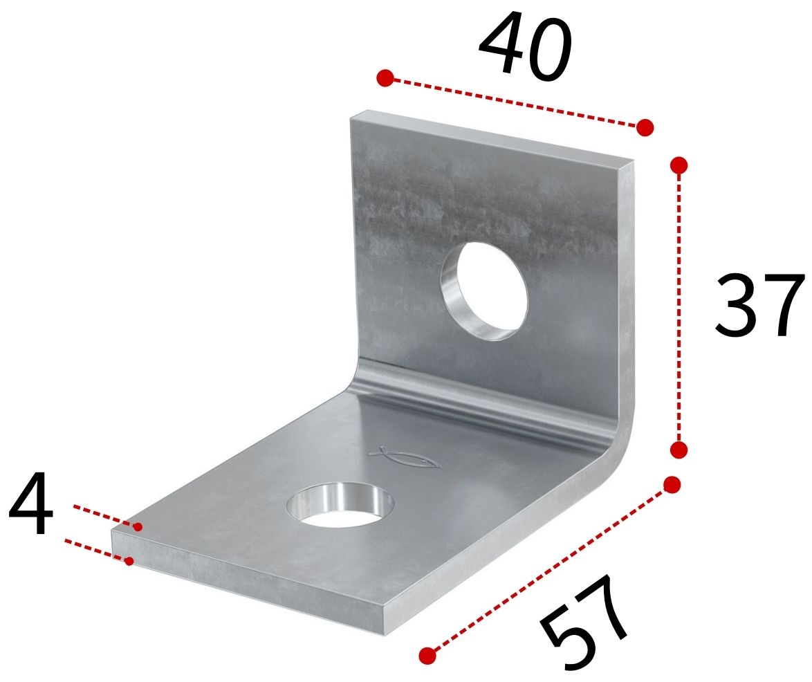 Соединительный уголок для профиля FUS Fischer FAF 2 547508, горячеоцинкованная сталь - фото