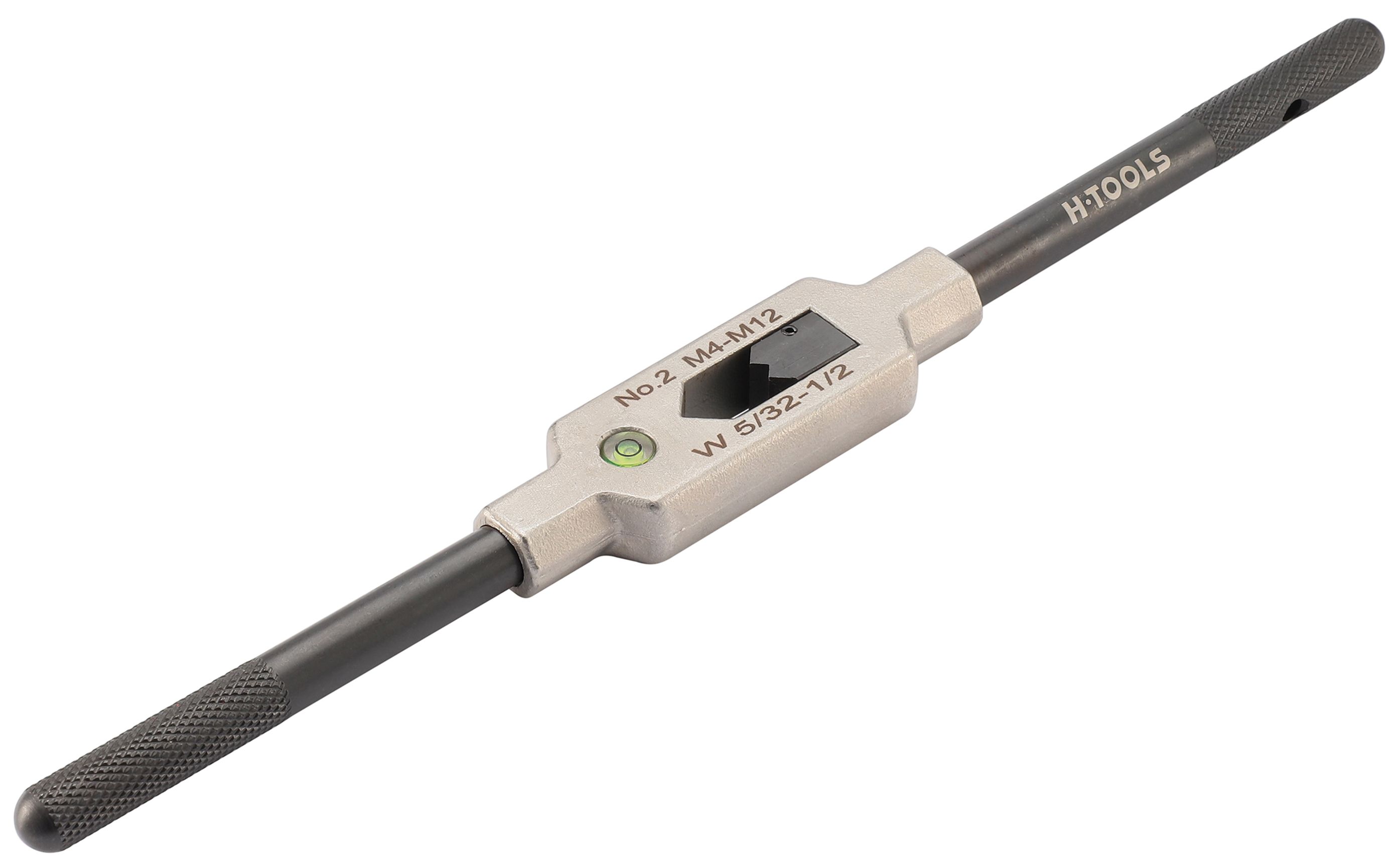 Вороток для метчиков с уровнем №2 M4-M15 (3,0-9,0 мм) 265 мм Inox DIN 1814 H-Tools 08802050 - фото