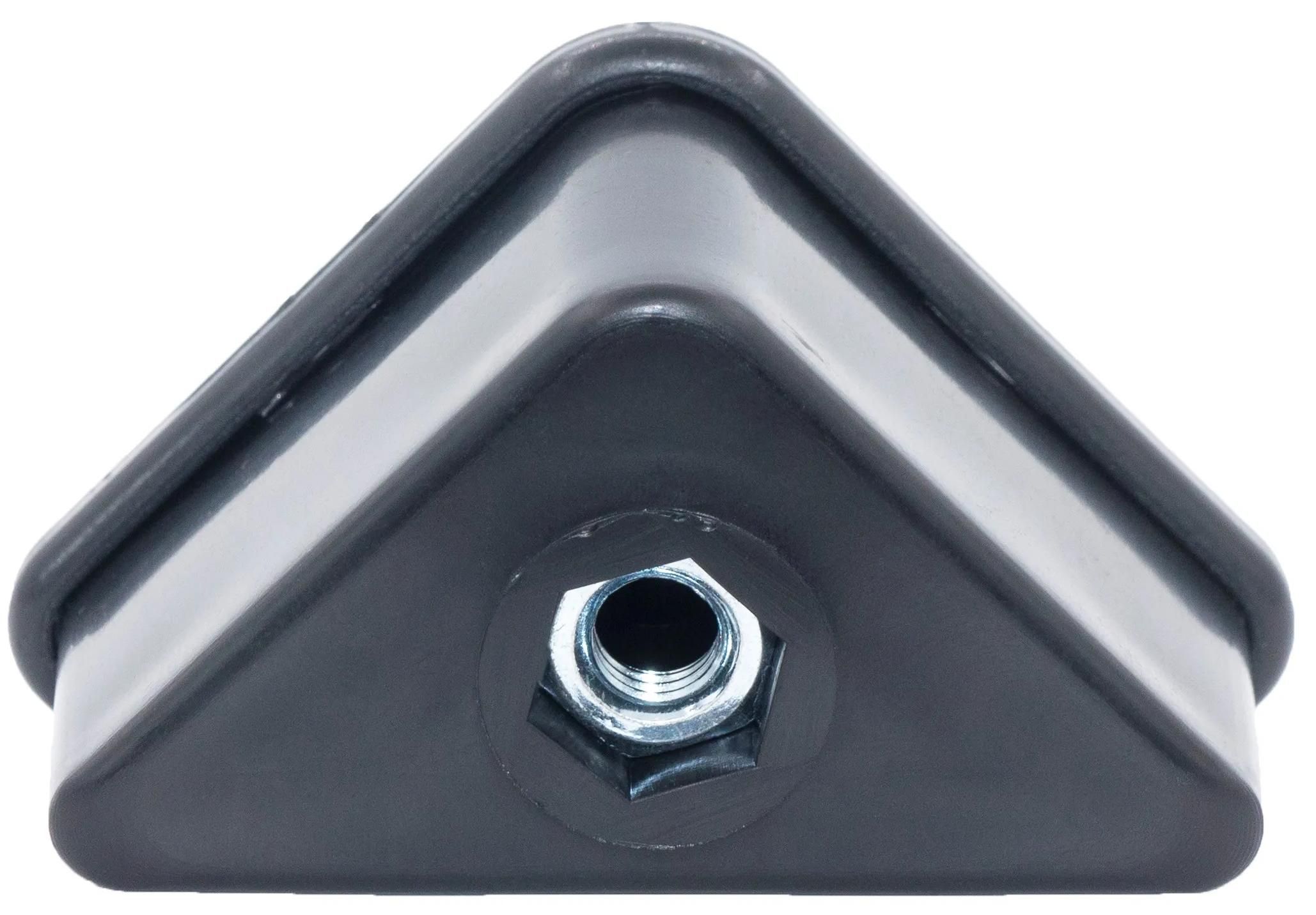 Опора с резьбовым отверстием M10 для равнополочных уголков 40х40 мм У40-40М10ЧН, пластик - фото