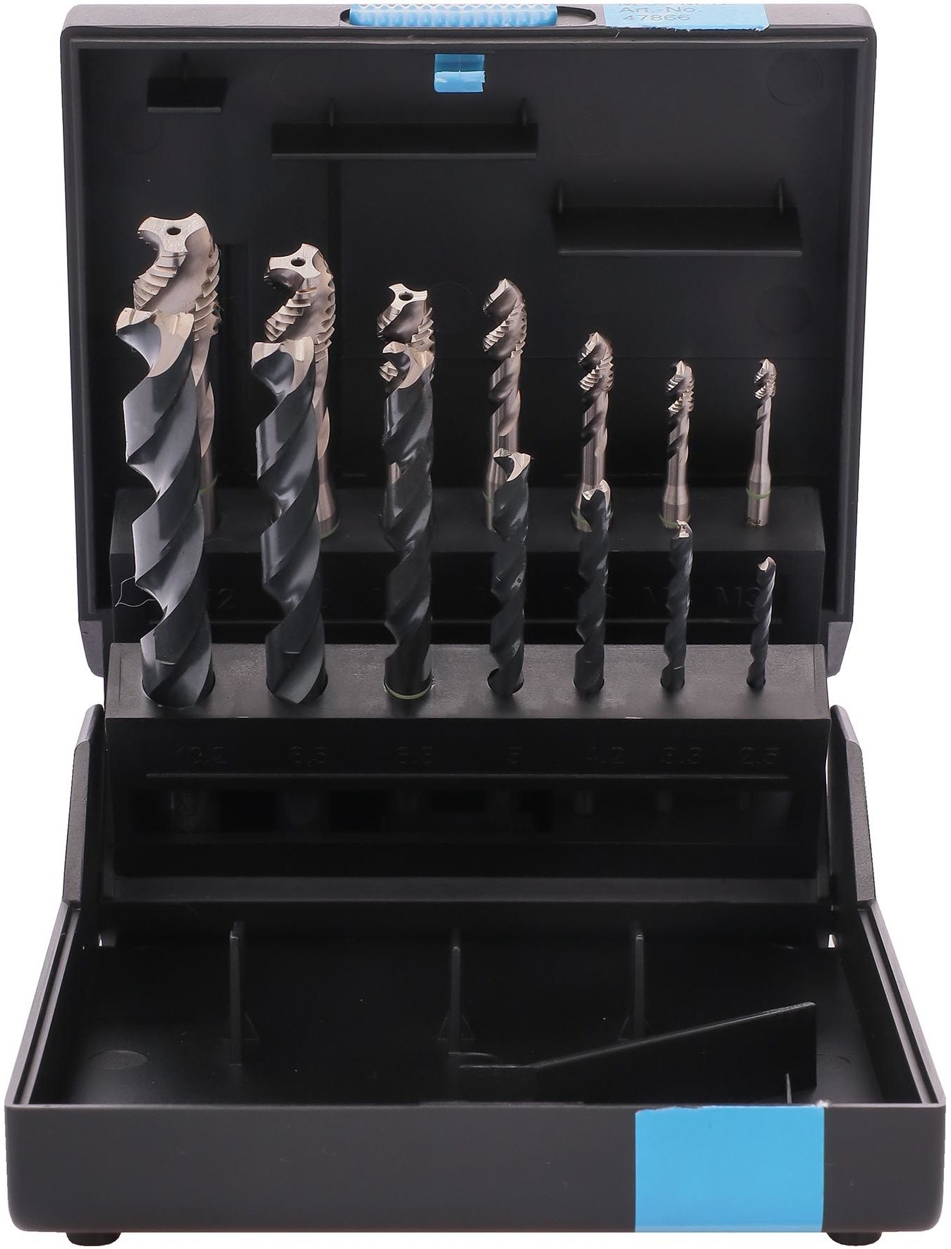 Набор резьбонарезной M3-12 HSSE DIN 371/376 Volkel 47866, 14 предметов - фото