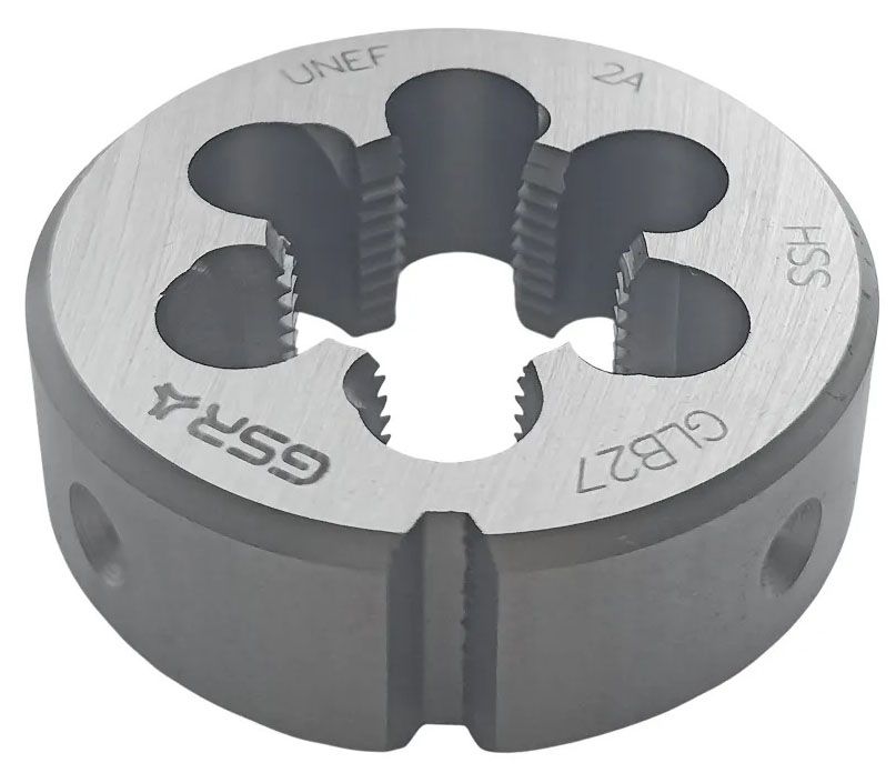 Изображение товара Плашка круглая мелкая дюймовая резьба UNEF 1 1/8-18 HSS DIN EN 22568 (DIN 223) GSR, B00478160 Изображение товара Плашка круглая мелкая дюймовая резьба UNEF 1 1/8-18 HSS DIN EN 22568 (DIN 223) GSR, B00478160
