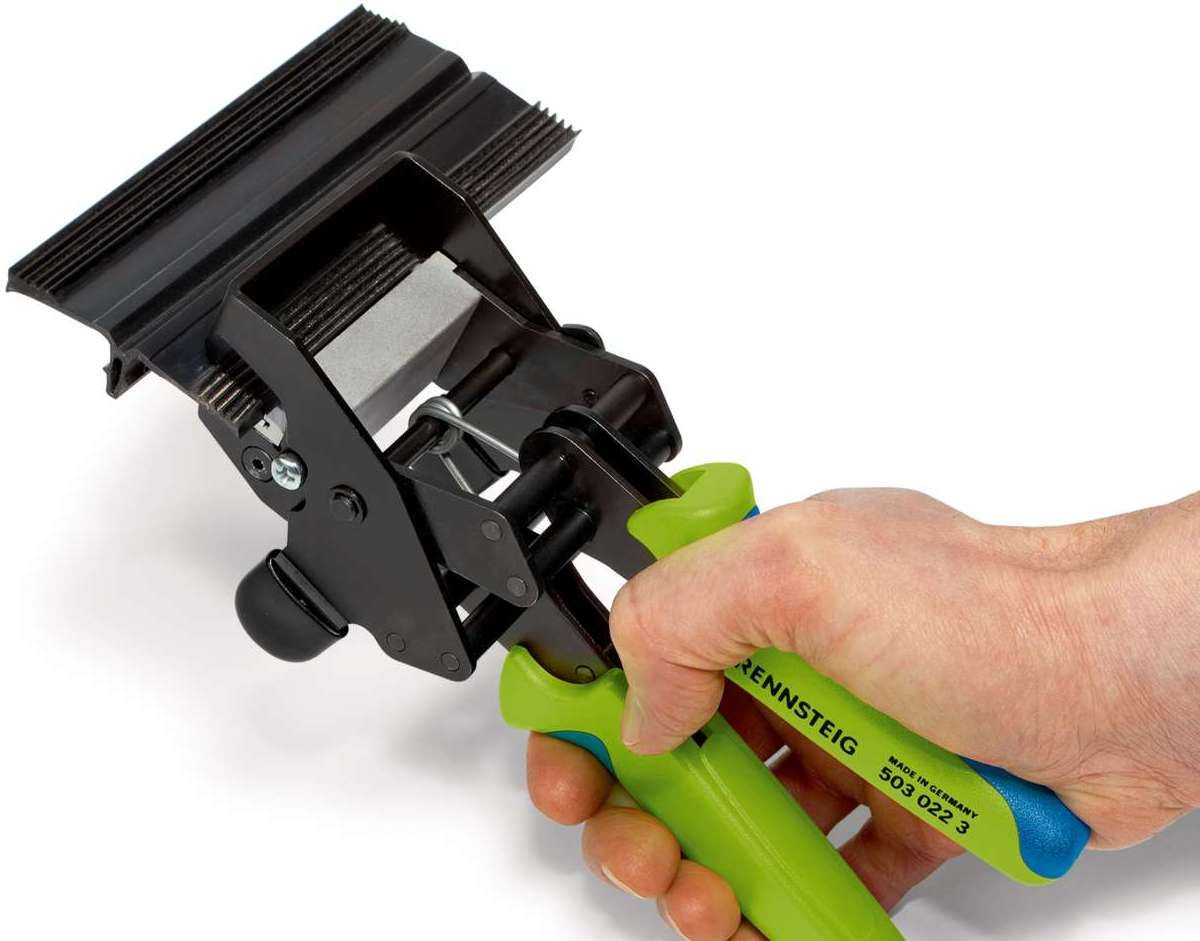 Клещи высечные для резиновых уплотнителей 51х15х200 мм Rennsteig RE-5030213, двухкомпонентные ручки - фото