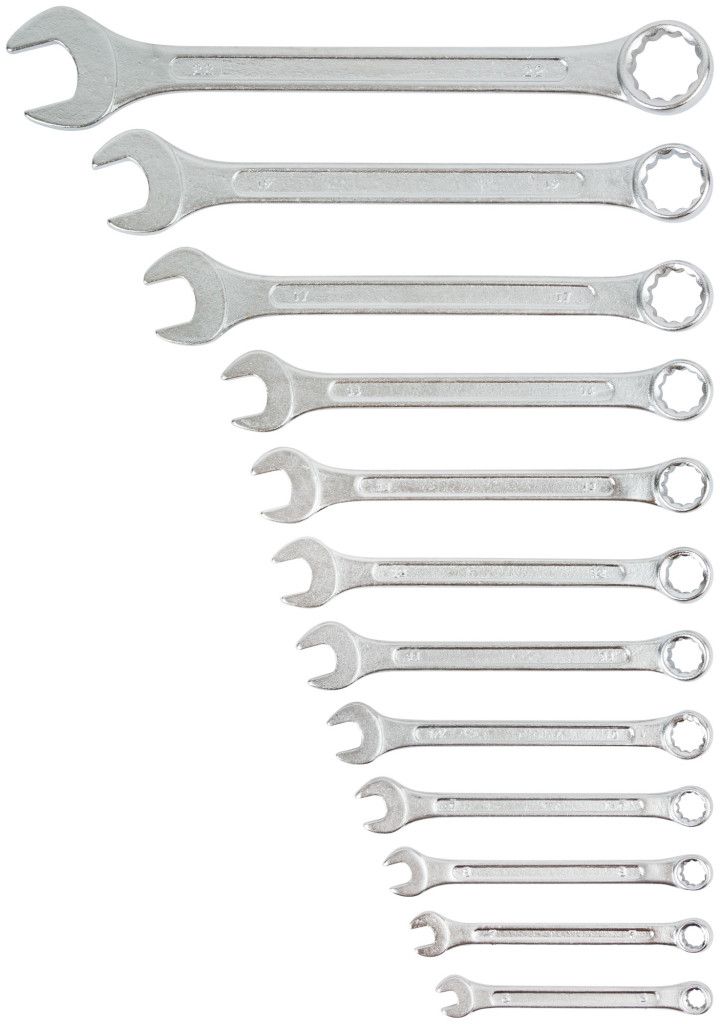 Набор комбинированных гаечных ключей 6-22 мм FIT Хард 63426, 12 шт - фото