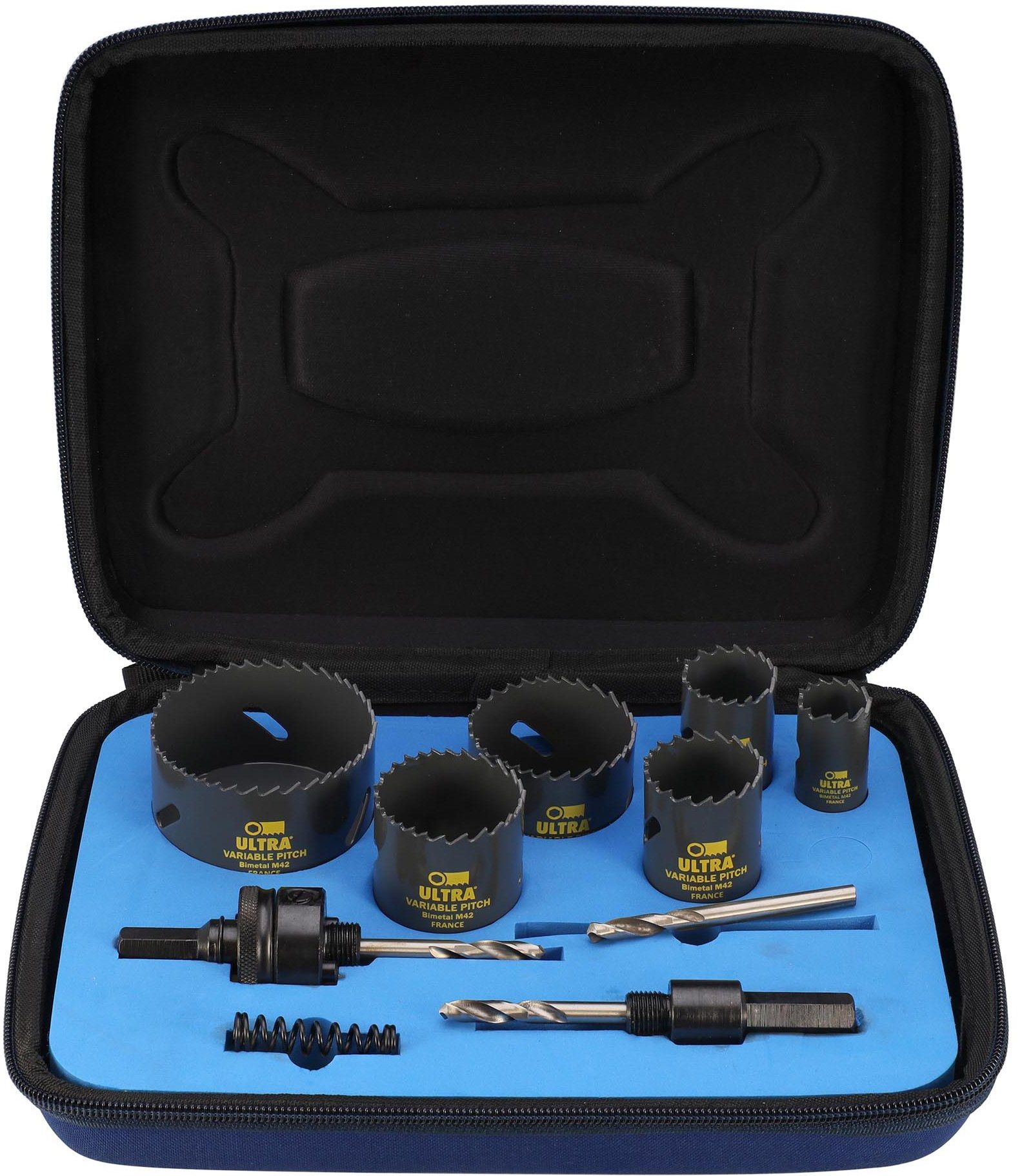 Набор коронок Bi-metall 22 - 68 мм зубья HSSE-Co8 4 - 6 TPI Ultra SC 3831R, 10 предметов - фото