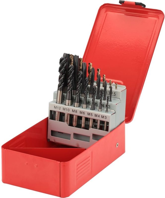 Изображение товара Резьбонарезной набор M3-M12, 21 предмет, H-Tools 245054FHT