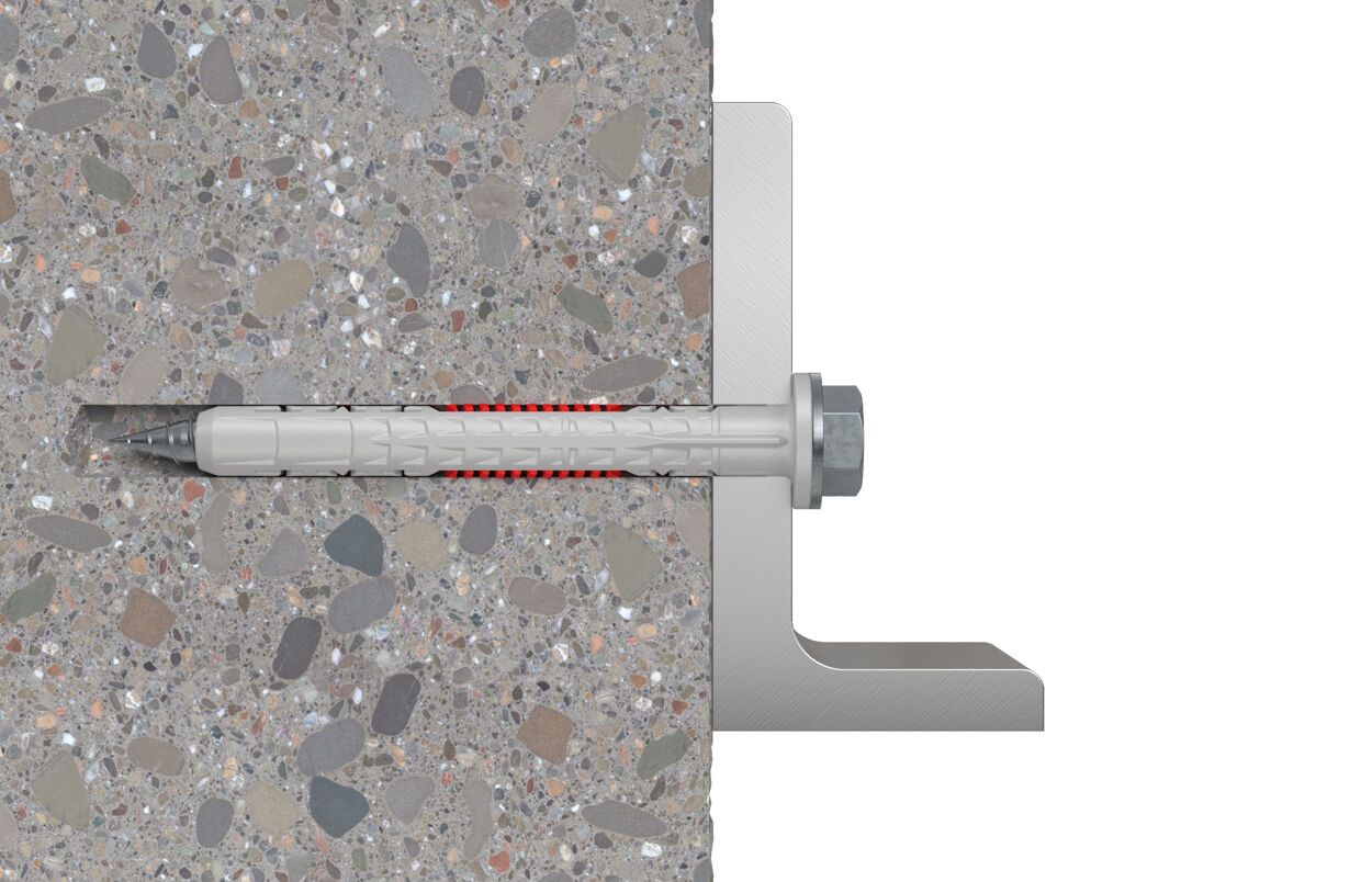 Дюбель фасадный DuoXpand 10x180 FUS Fischer 562172, с шестигранным шурупом и фланцем, оцинкованная сталь - фото