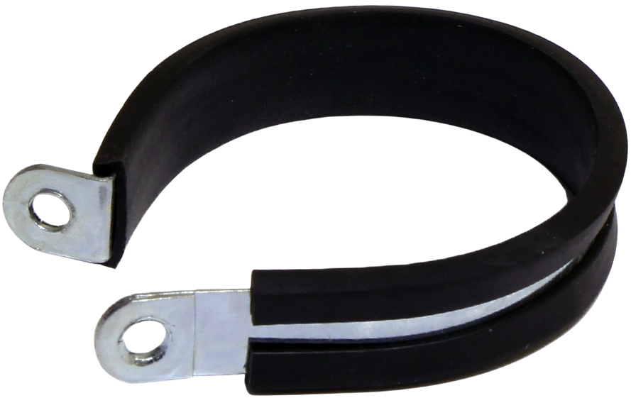 Хомут Руббер Р-образный, оцинкованная сталь W1 - фото