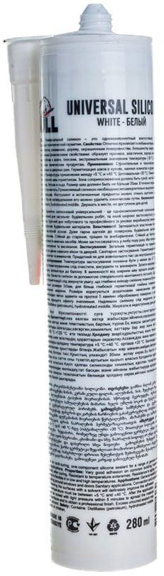 Герметик силиконовый универсальный 280 мл Bull BW101, белый - фото