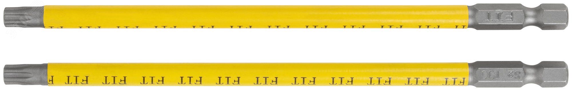 Бита Т30, длина 150 мм, кованая Профи FIT 57523, сталь S2, 2 шт - фото