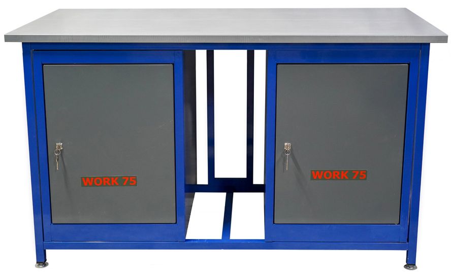 Изображение товара Двухтумбовый верстак КМК Work 75 1508х755х872 мм, металл и фанера, нагрузка 350 кг