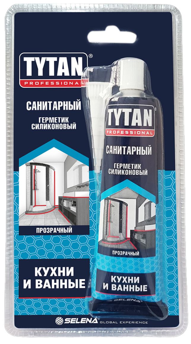 Герметик санитарный силиконовый 85 мл TYTAN Professional 270880, прозрачный - фото