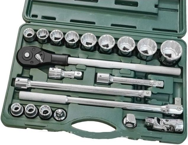 Набор торцовых головок для крупногабаритной техники 3/4" Kraftool Truck 20 27895-H20_z01, 20 предметов - фото