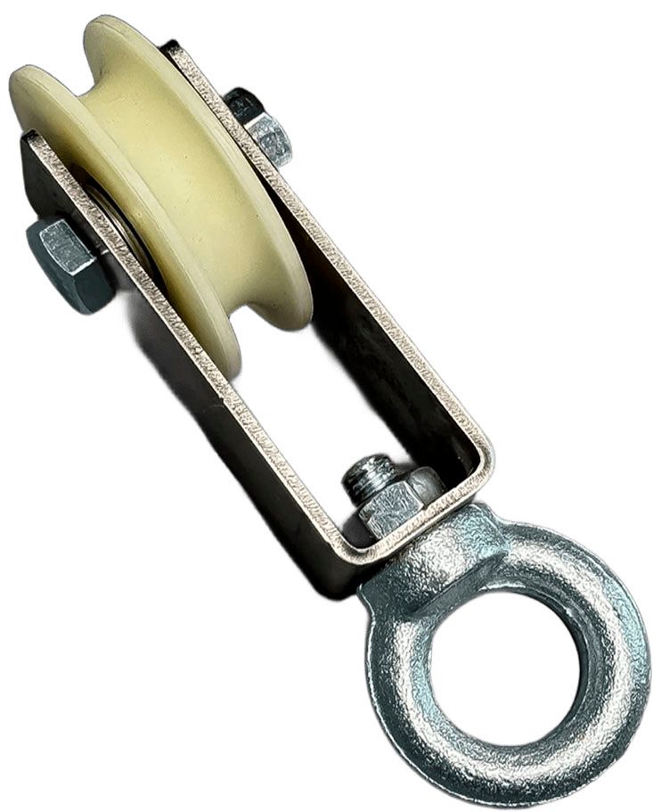 Изображение товара Блок монтажный с капролоновым роликом и рым-болтом 12х80 мм БМРК