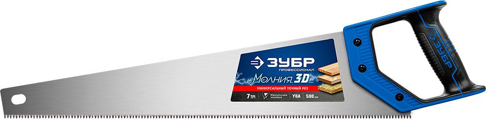Ножовка по дереву универсальная Молния-3D ЗУБР - фото