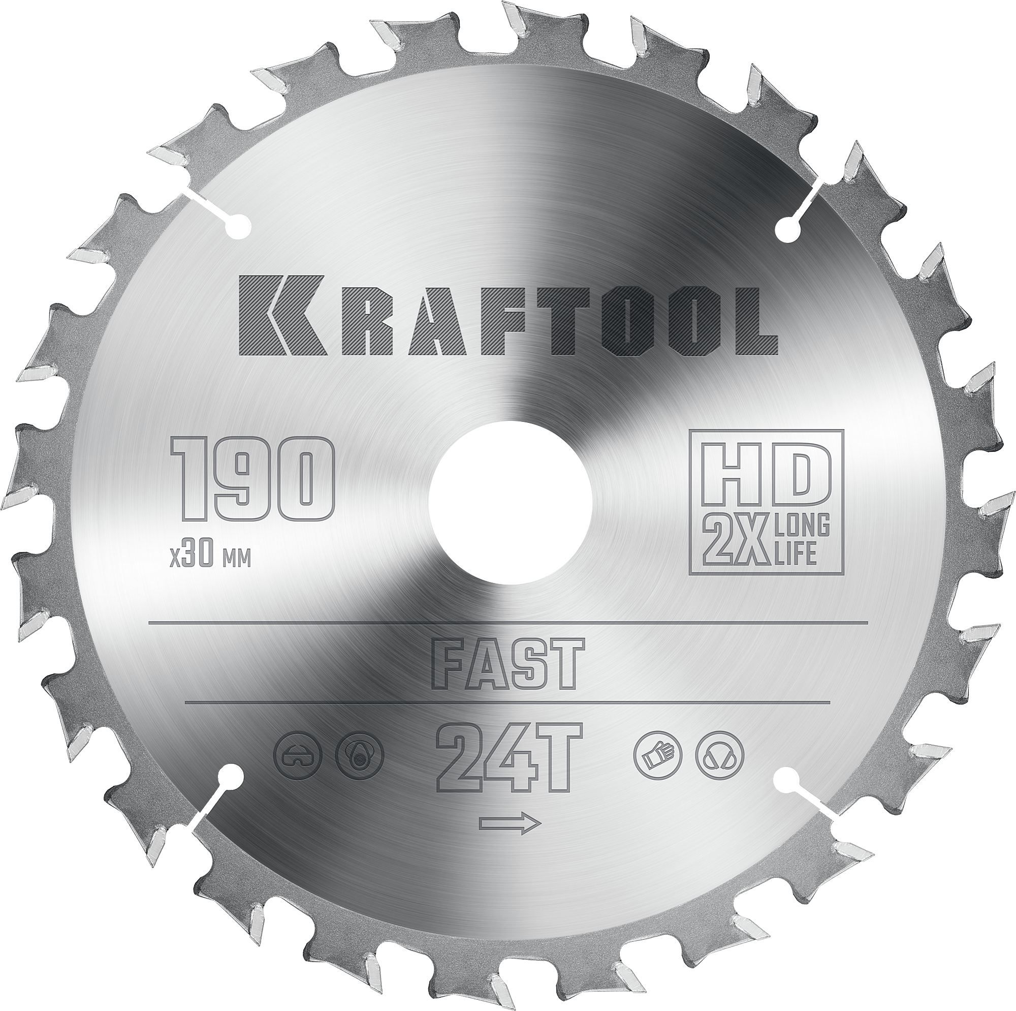 Диск пильный по дереву 210х30 мм 24Т Fast Kraftool, 36950-210-30 - фото