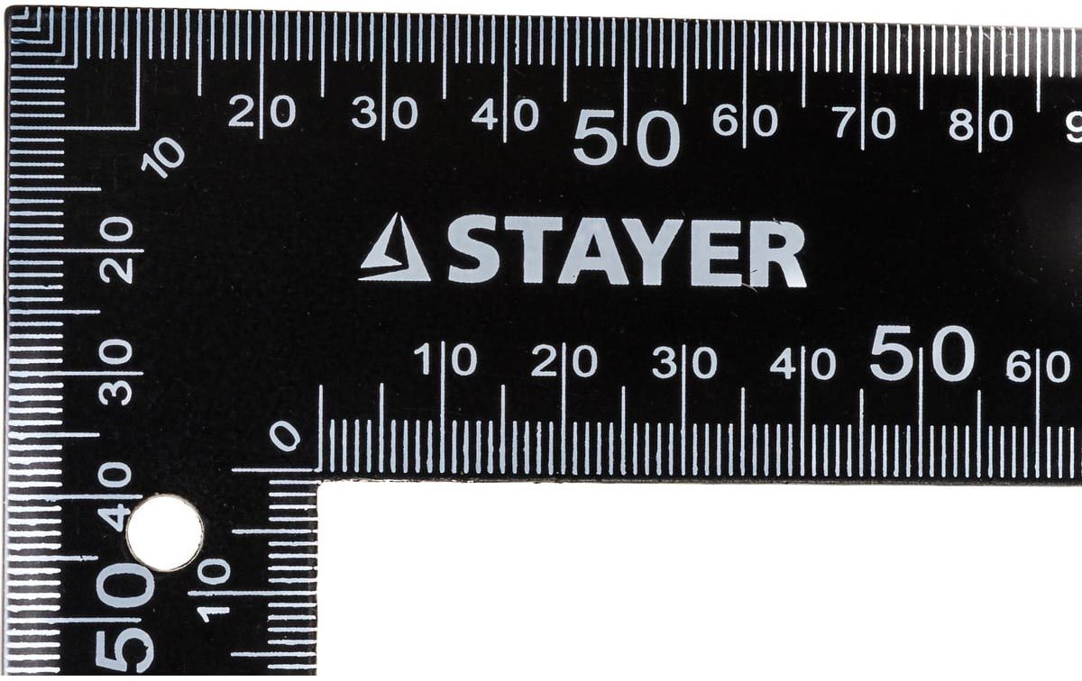 Угольник цельнометаллический крашеный 300х200 мм Master Stayer 3435-30 - фото