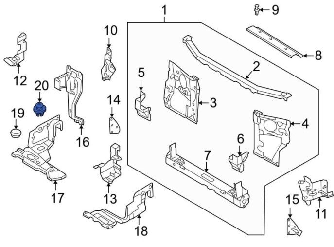 Клипса автомобильная с резьбовым штырьком 0201 - фото