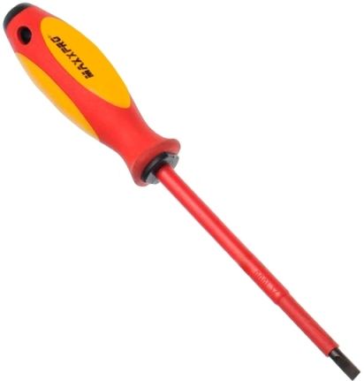 Отвертка диэлектрическая плоская SL10х1,6 стержень 200х10 мм Witte MAXX VDE 53708 - фото