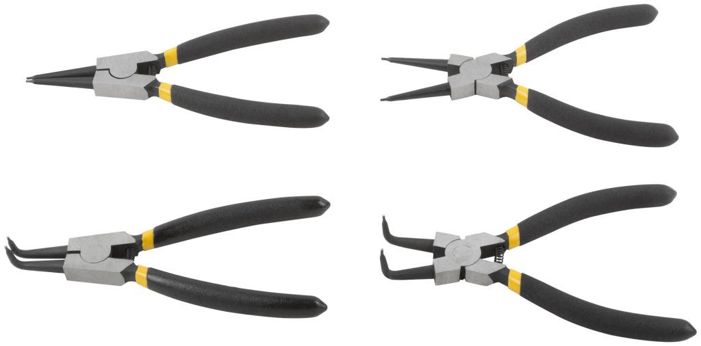 Набор щипцов для стопорных колец 150 мм FIT 64755, 4 шт - фото