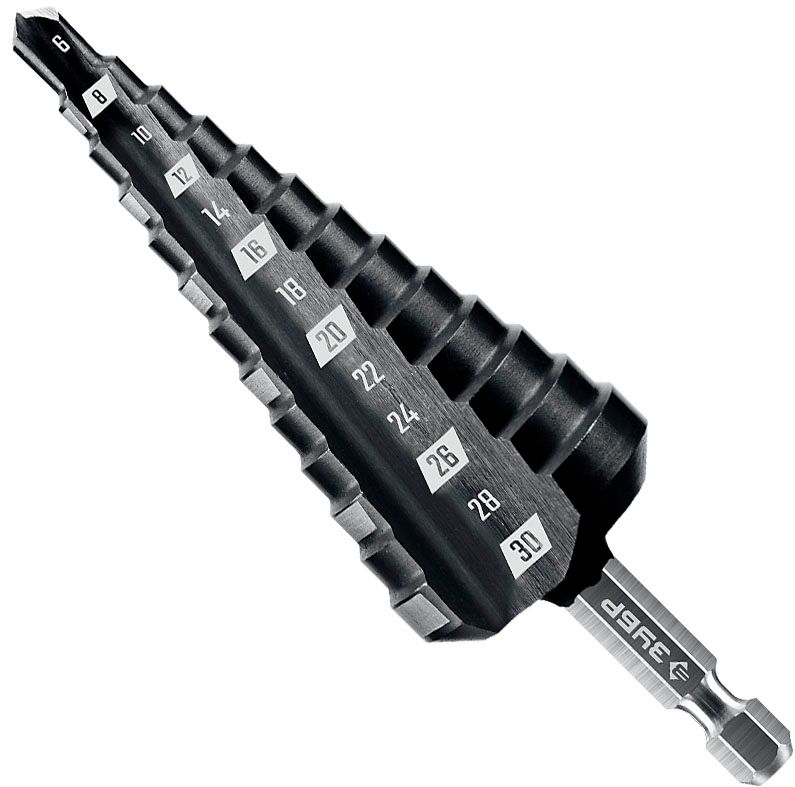 Сверло по металлу ступенчатое, хвостовик 1/4" ЗУБР, сталь Р4М3 - фото