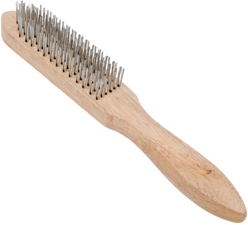 Щетка проволочная стальная с деревянной ручкой №269, 6 рядов Профоснастка 20401014 - фото