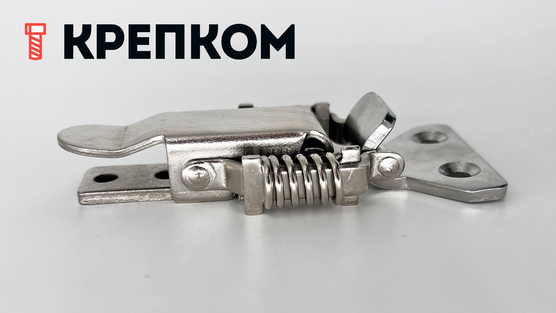 Замок-защелка натяжной L=67 B81, сталь никелированная - фото