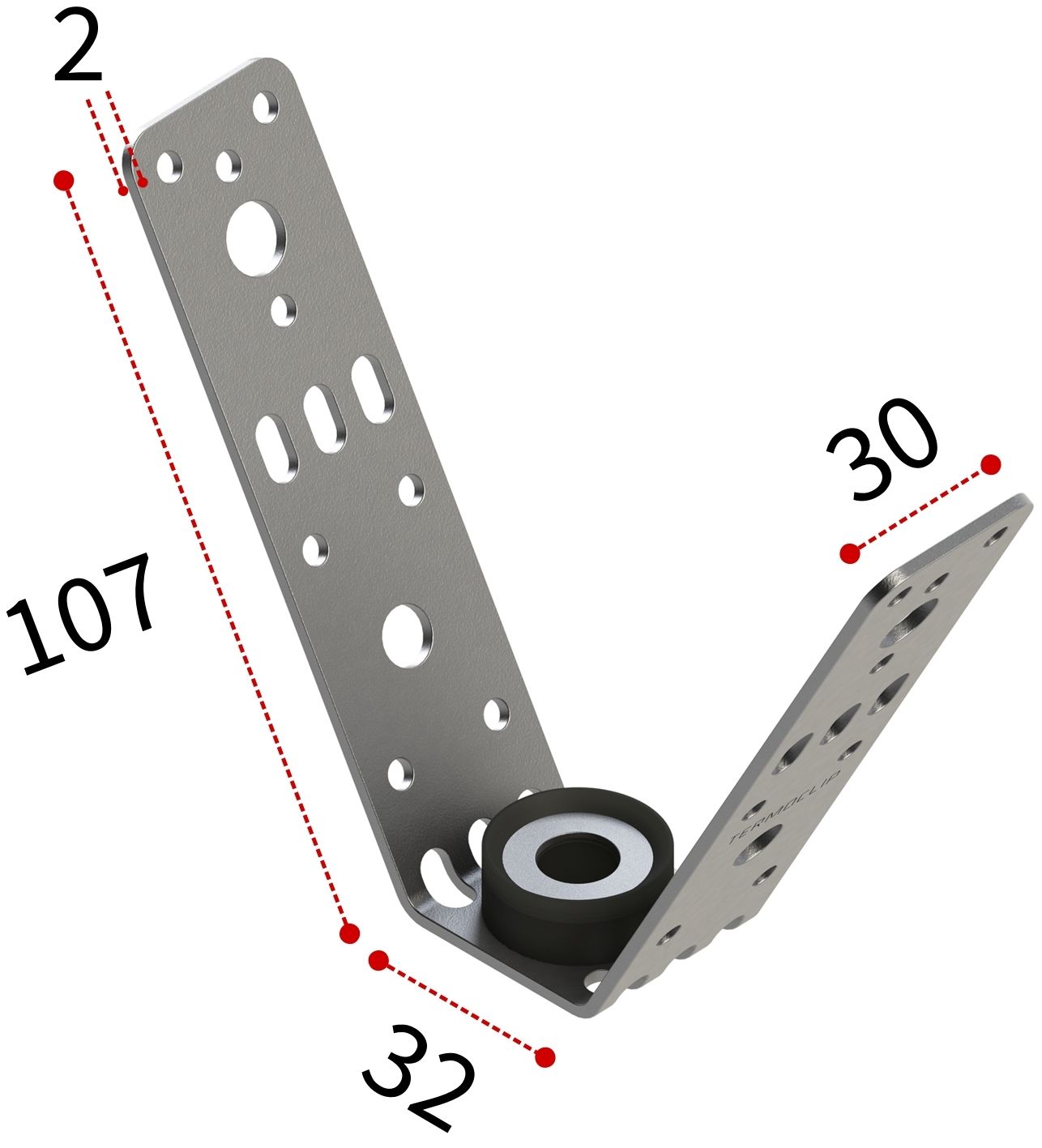 Кронштейн V-образный с виброгасителем 2F TERMOCLIP - фото