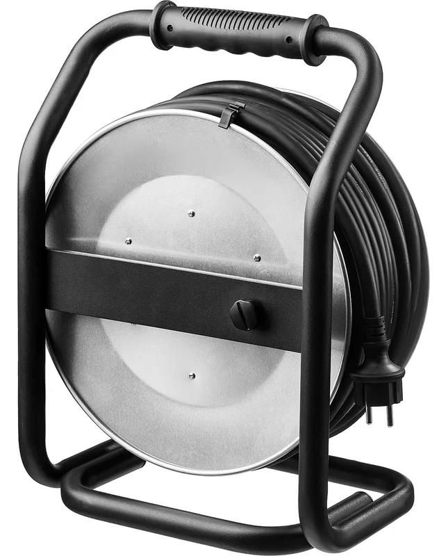 Удлинитель силовой на стальной катушке КГ, 3х2,5 мм², 30 м, 4000 Вт, IP44 K-325 Kraftool 55086-30_z01 - фото