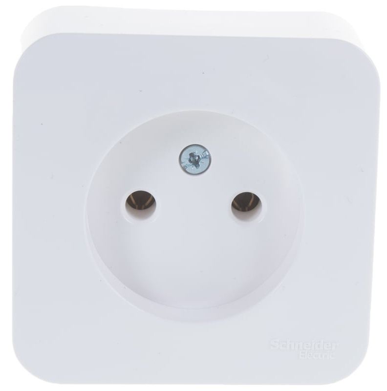 Розетка белая 1-м. ОП 16А IP20 250В без заземления Blanca Systeme Electric BLNRA000101 - фото