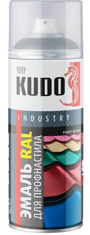 Эмаль для металлочерепицы 520 мл RAL 7024 Kudo KU-07024R, серый - фото