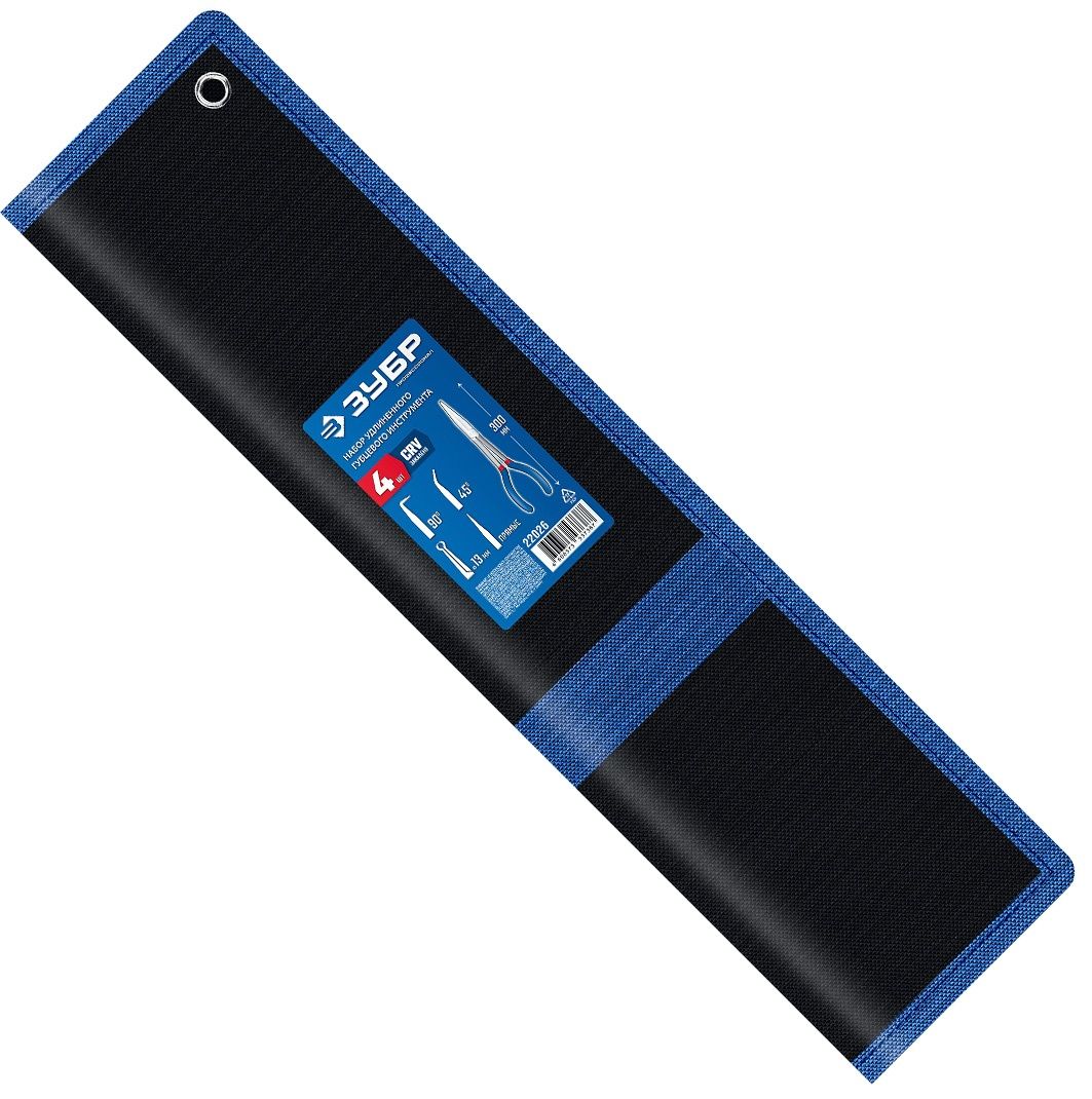 Набор тонкогубцев удлиненных ЗУБР 22026, 4 предмета в чехле - фото