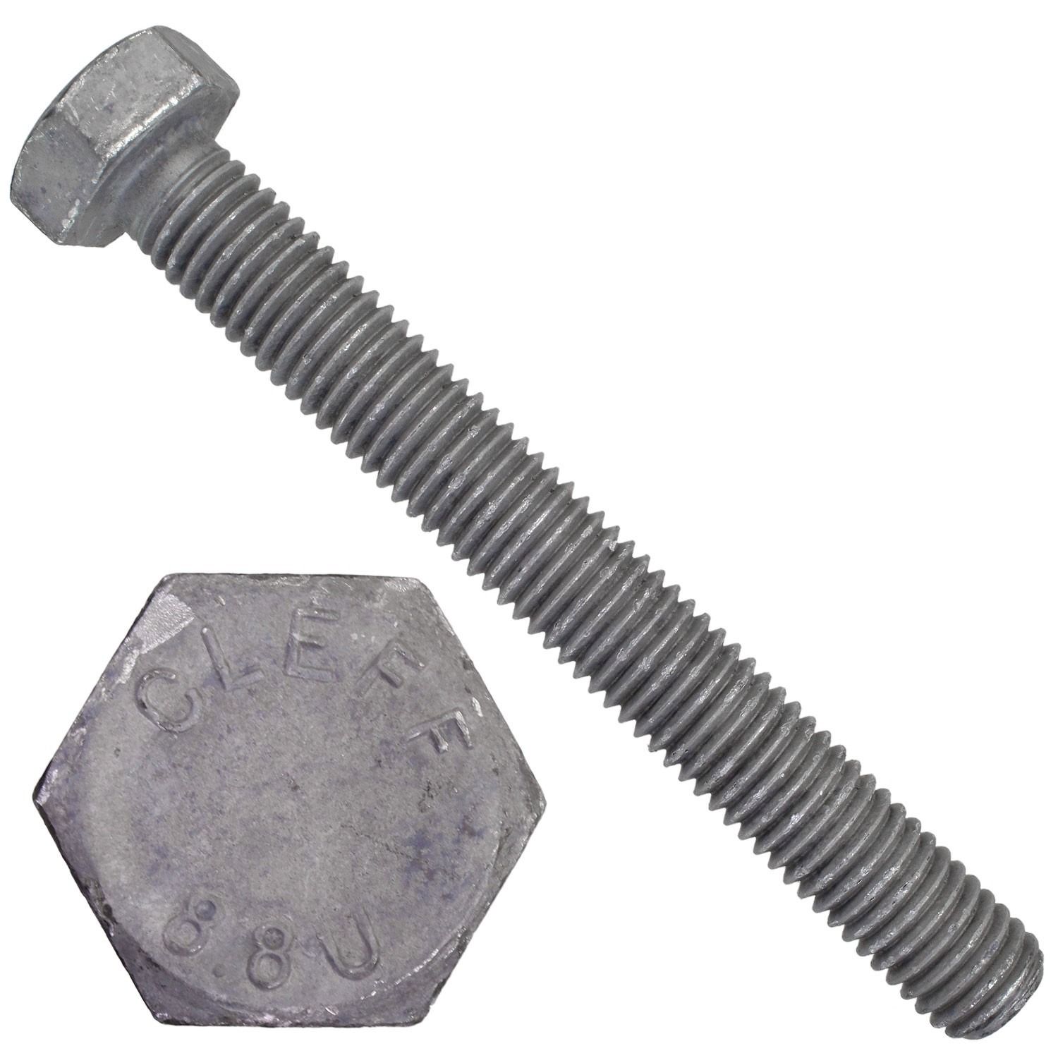 Болт шестигранный М16х60 мм DIN 933, класс прочности 5.8, горячий цинк - фото