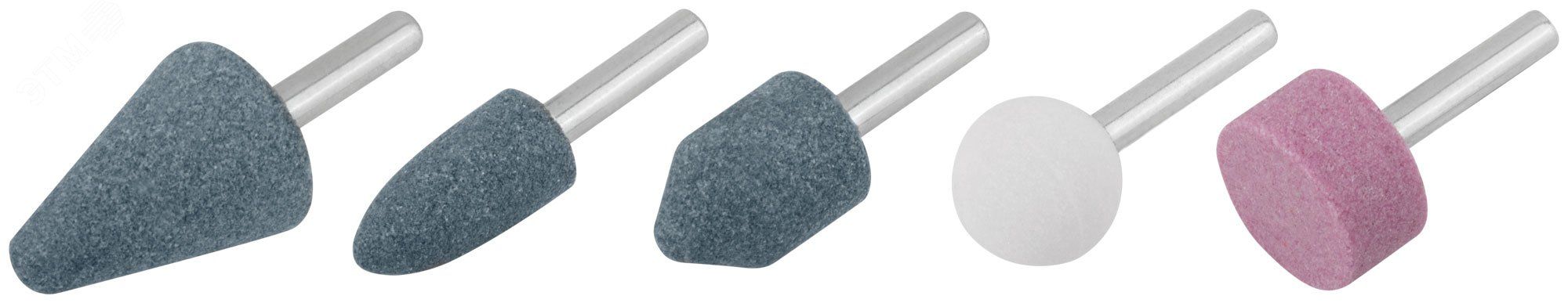 Набор шарошек абразивных больших FIT 36467, 5 шт - фото