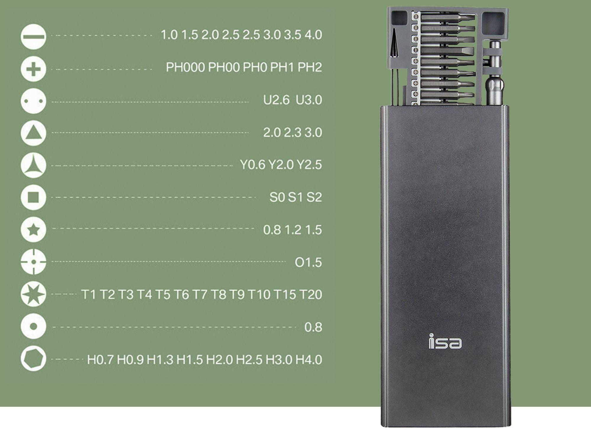 Набор отверток 50 в 1 ISA T-50 (IS611112), в металлическом кейсе - фото