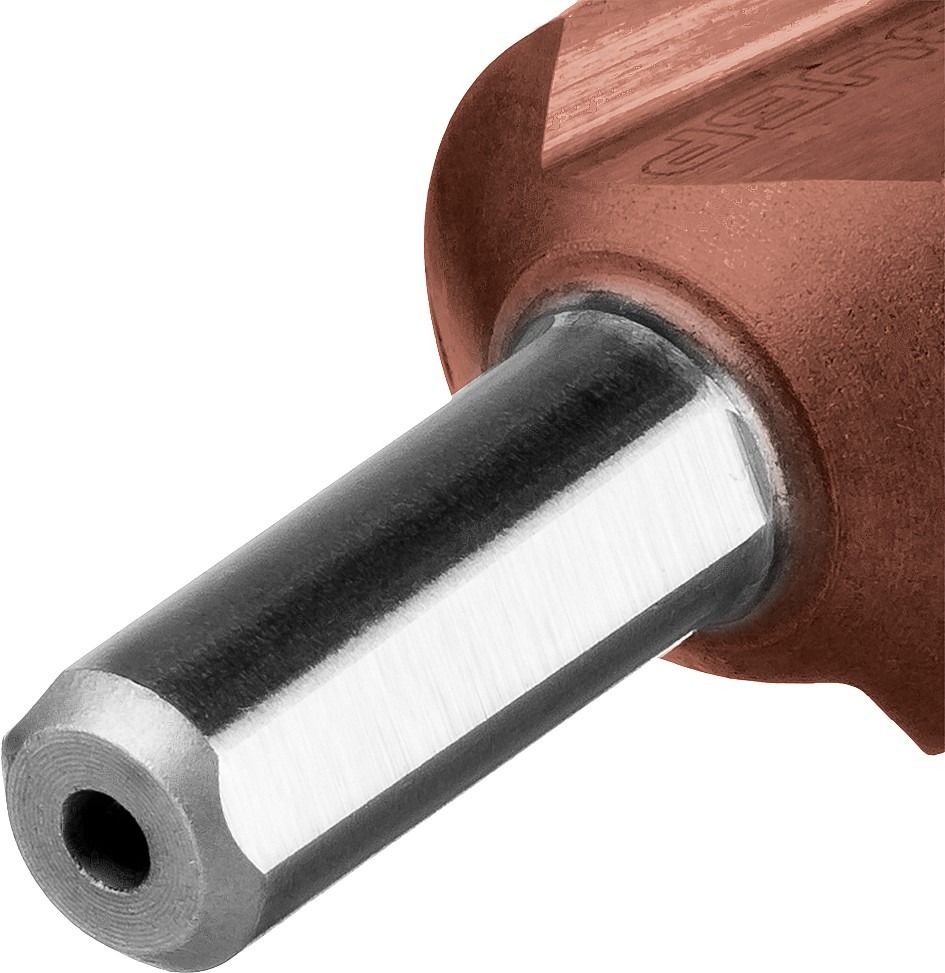 Сверло по металлу ступенчатое Кобальт, 3Т хвостовик ЗУБР, сталь Р6М5 - фото