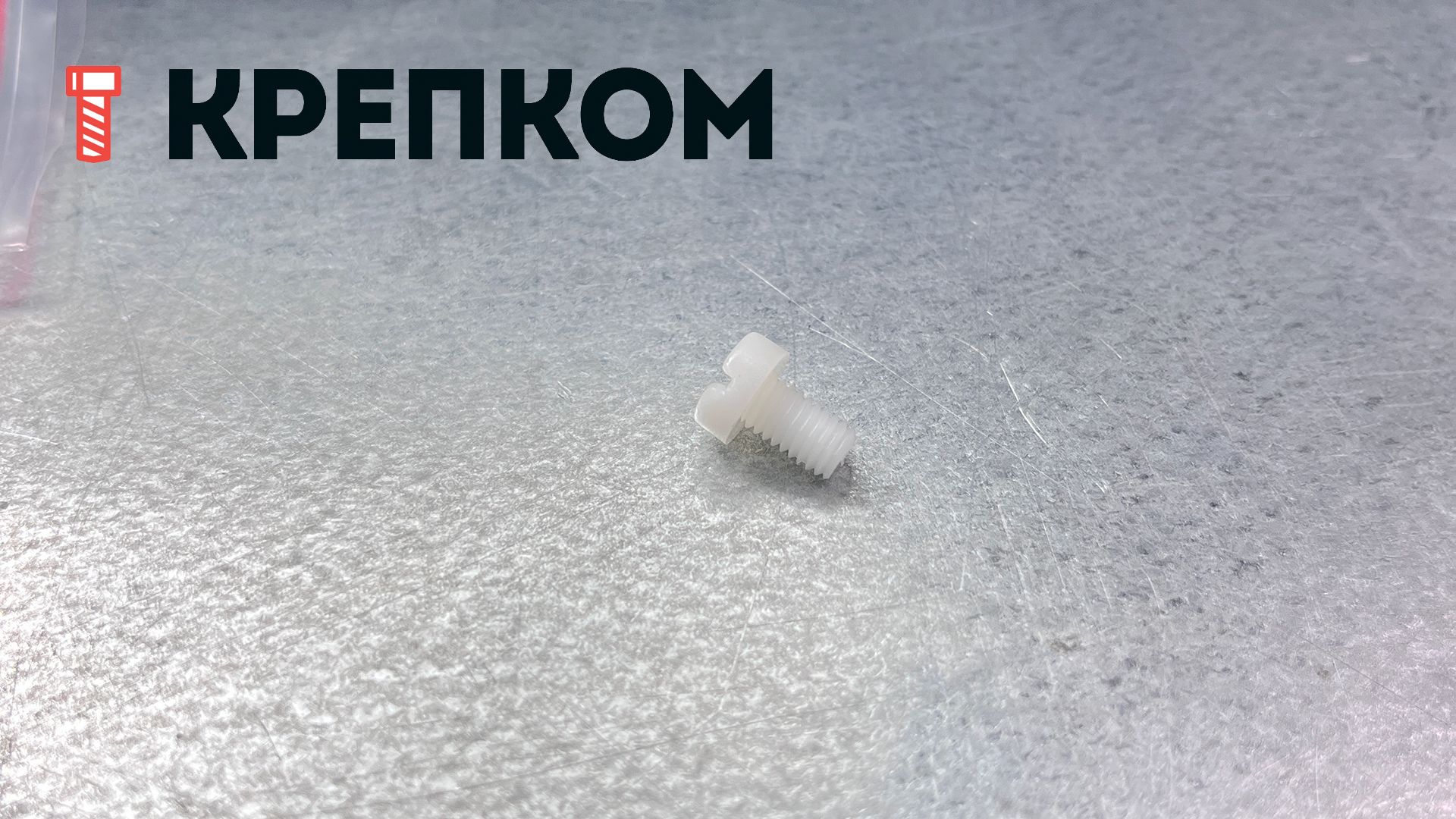 Винт с прямым шлицем DIN 85, пластик - фото