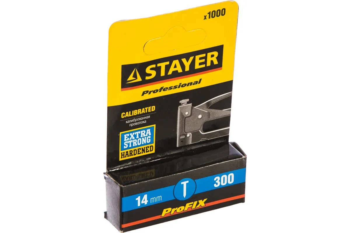 Гвозди 14 мм тип 300 (47/300/F) калибр 18GA Stayer Prof 31614-14, оцинкованная сталь, 1000 шт - фото
