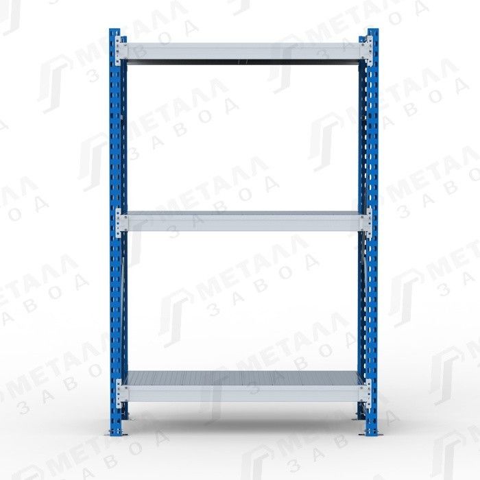 Стеллаж металлический 2000/2100/1000 мм, до 500 кг, 3 полки, Металл-завод SGR-V 21103 - фото