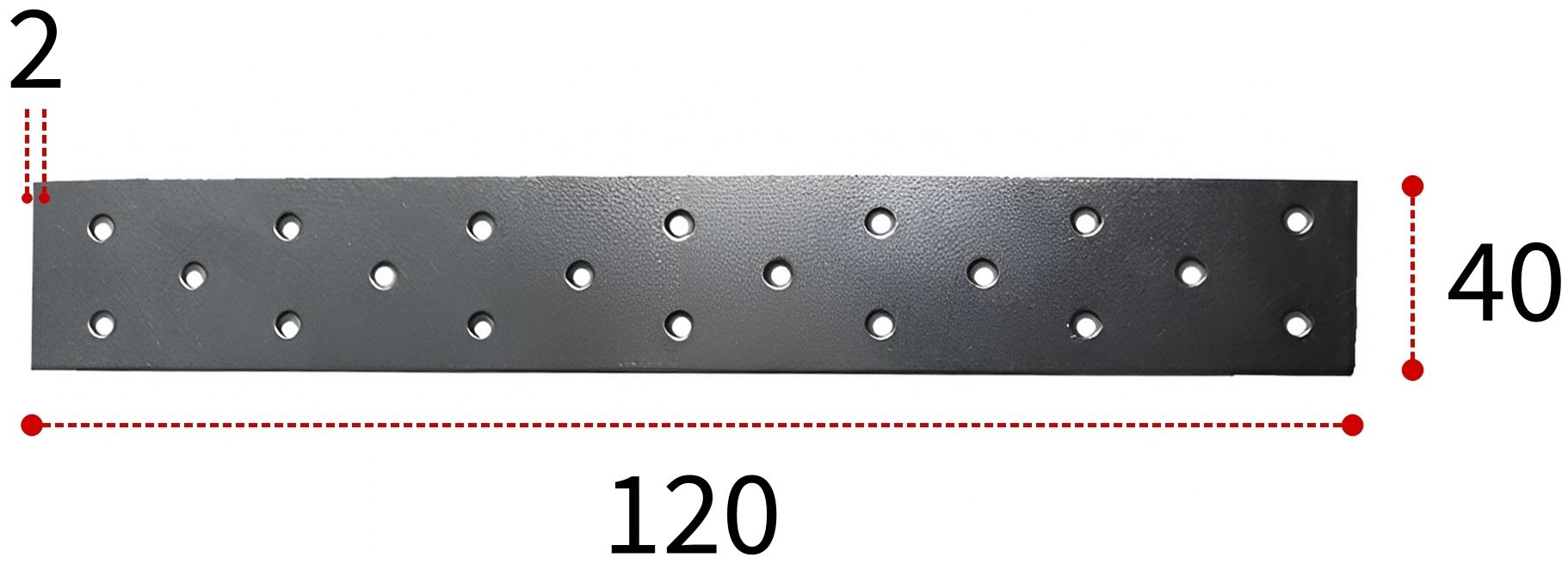 Соединительная пластина ПТ 120х40х2 мм, горячий цинк - фото