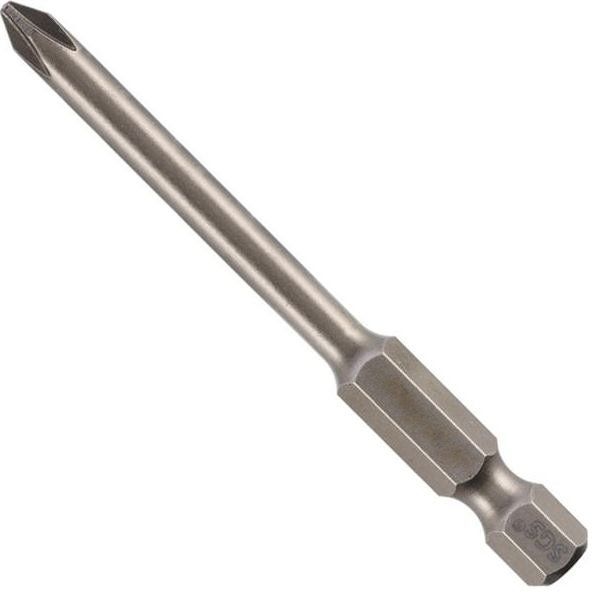 Бита крестовая PH0 длина 90 мм E1/4" SGS 6390-3.0-PH0, сталь S2 - фото