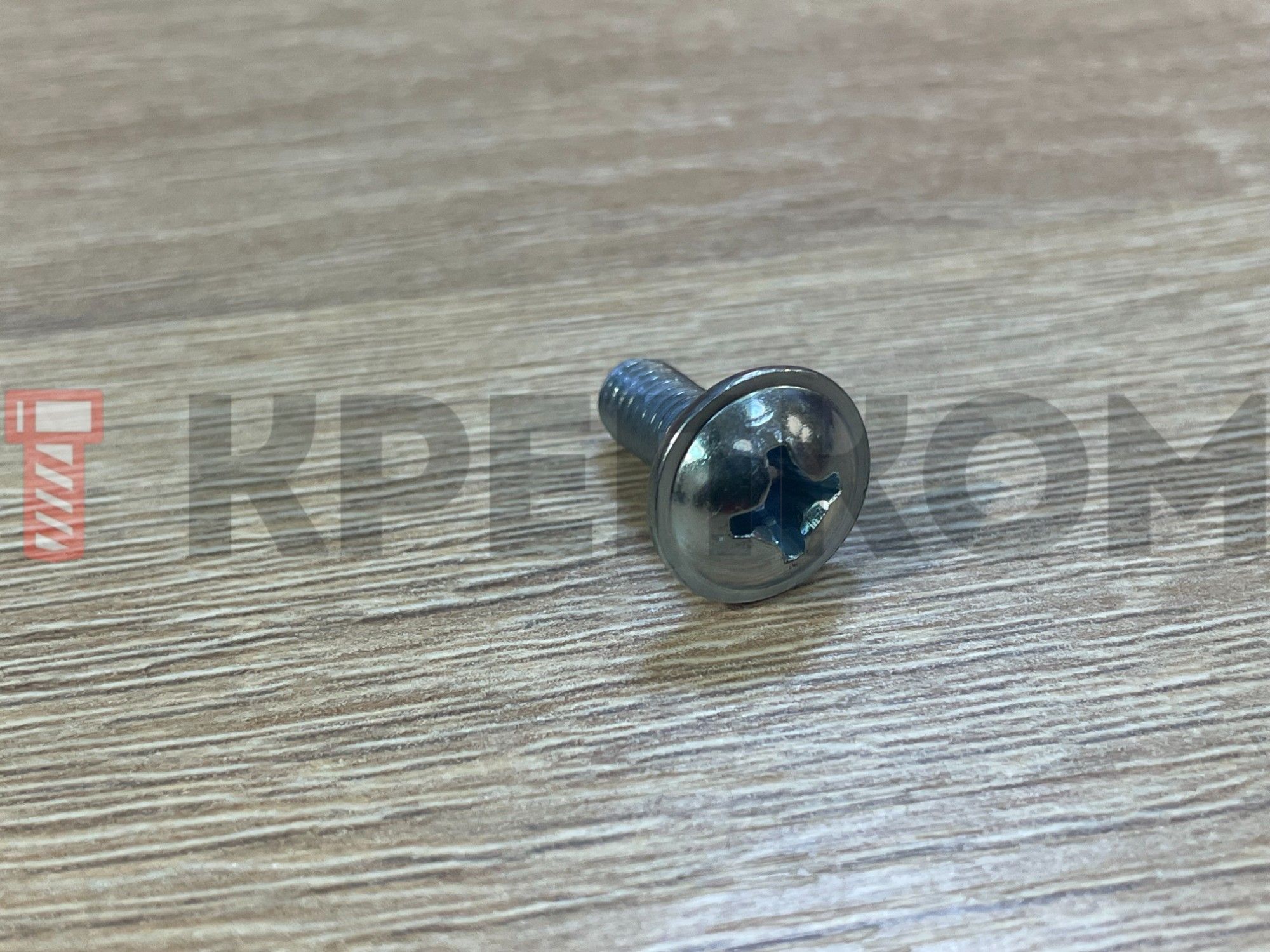 Винт с полукруглой головкой PH с прессшайбой, оцинкованная сталь - фото