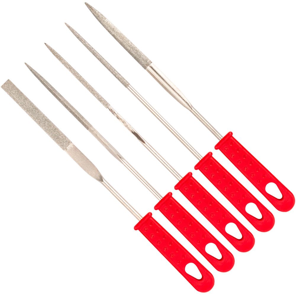 Изображение товара Набор алмазных узких надфилей 5 шт КУРС 42158 160 мм для точной обработки