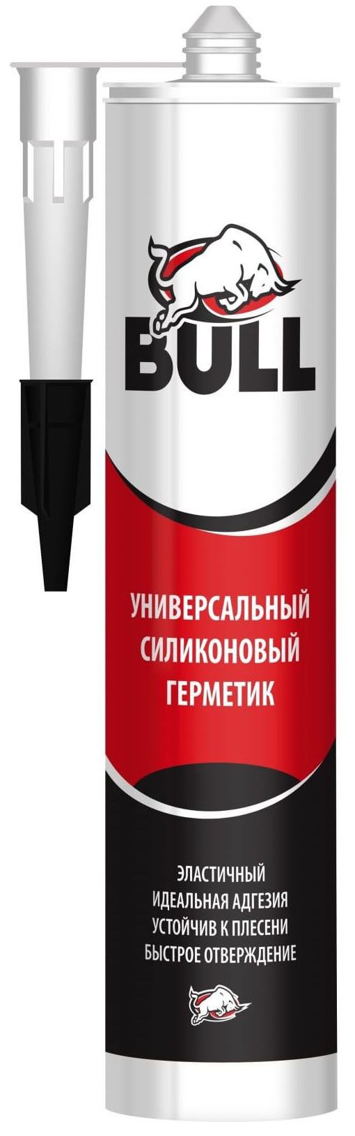 Герметик силиконовый универсальный 280 мл Bull BW101, белый - фото